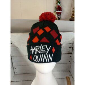 Harley Quinn Diamond Pom Watchman BeanieHat OSFM